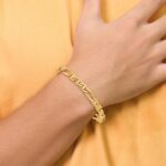 10k 6.5mm Solid Hand-Polished 3 & 1 Flat Anchor Bracelet - Image 3