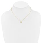 10k Madi K 3mm Emerald Heart Birthstone Necklace - Image 4