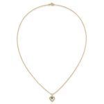 10k Madi K 3mm Emerald Heart Birthstone Necklace - Image 5