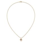 10k Madi K 3mm Rhodolite Garnet Heart Birthstone Necklace - Image 5