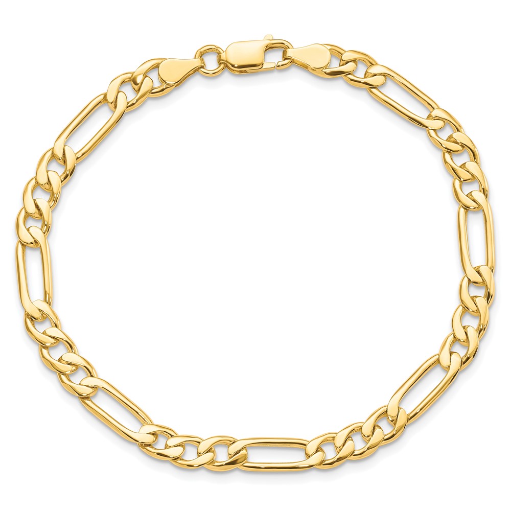 10k 5.25mm Fancy Polished Link Bracelet - Image 3