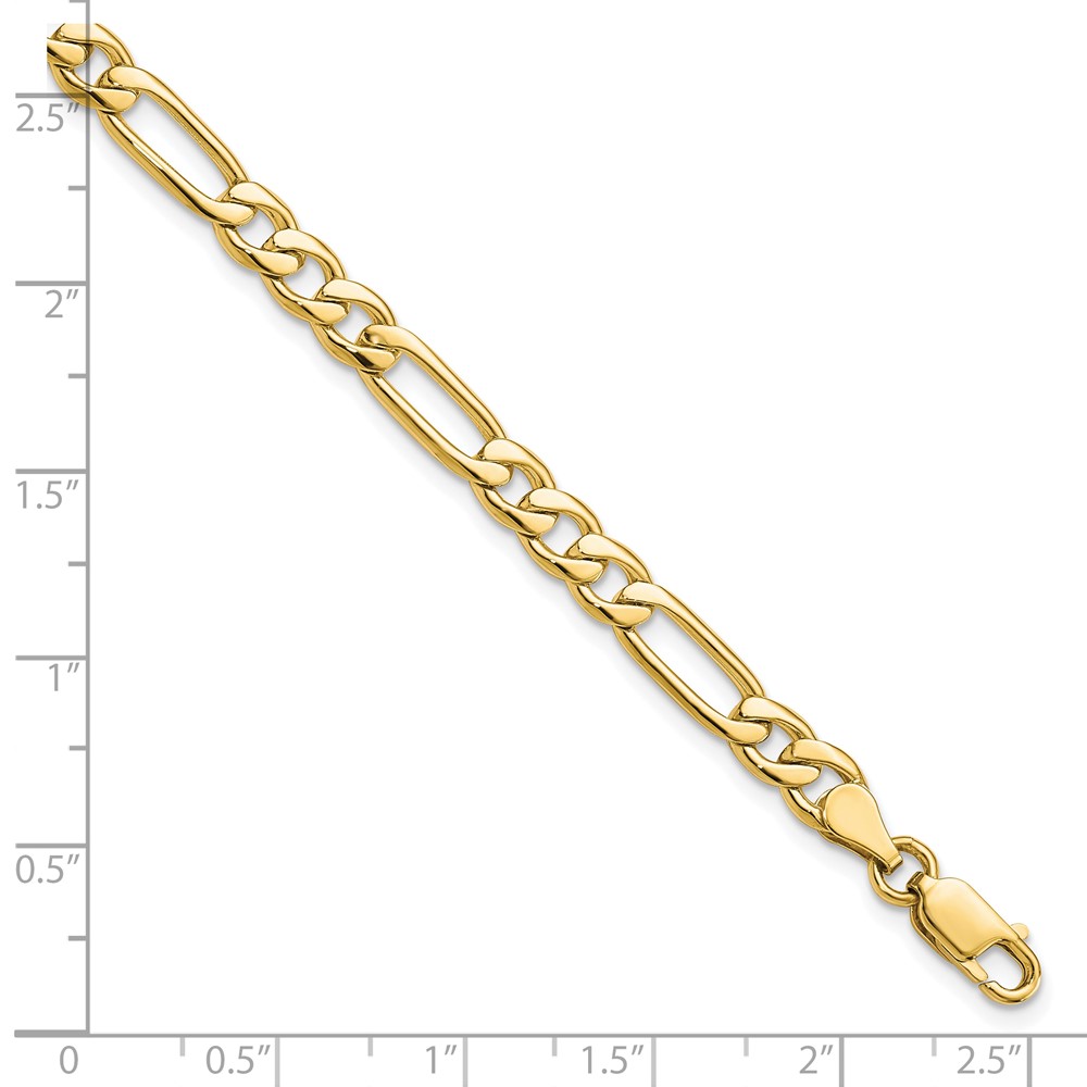 10k 5.25mm Fancy Polished Link Bracelet - Image 4