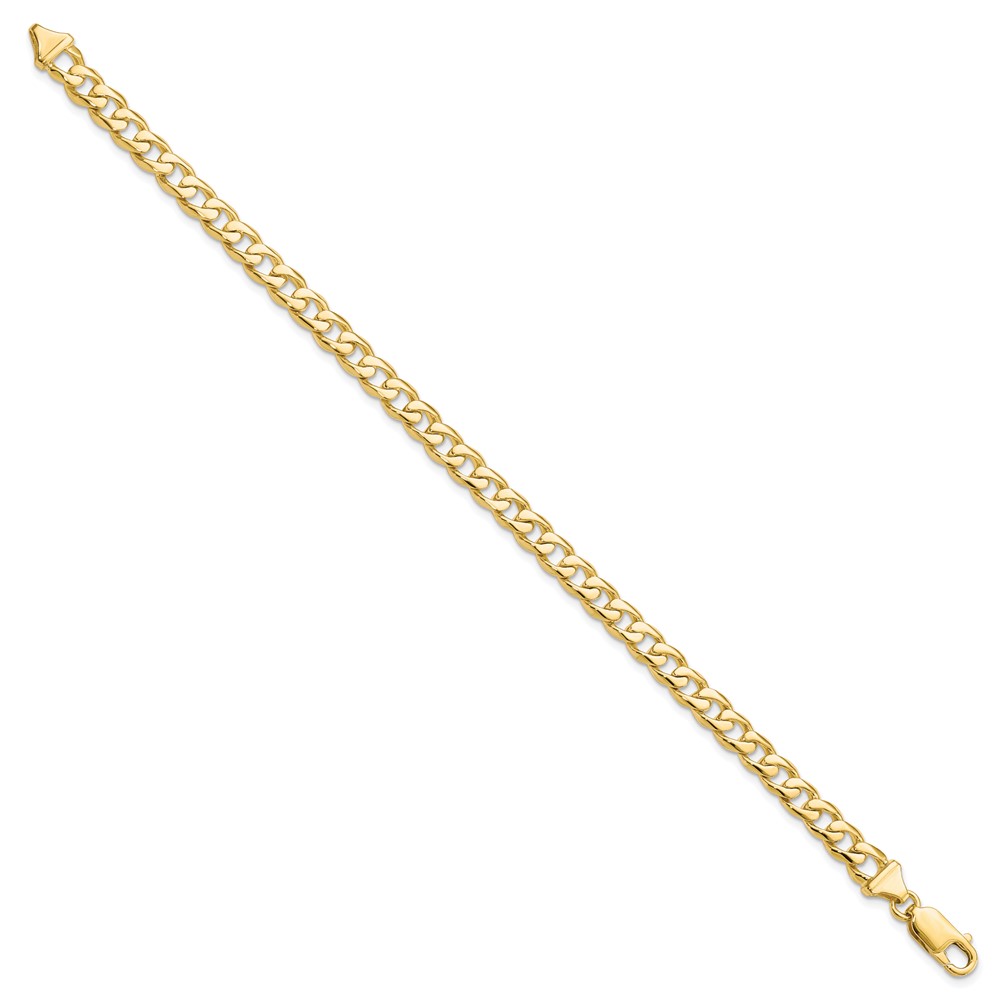 10k 5.8mm Hand-polished Fancy Link Bracelet - Image 2