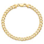 10k 5.8mm Hand-polished Fancy Link Bracelet - Image 3
