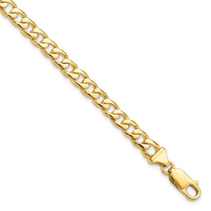 10k 5.8mm Hand-polished Fancy Link Bracelet