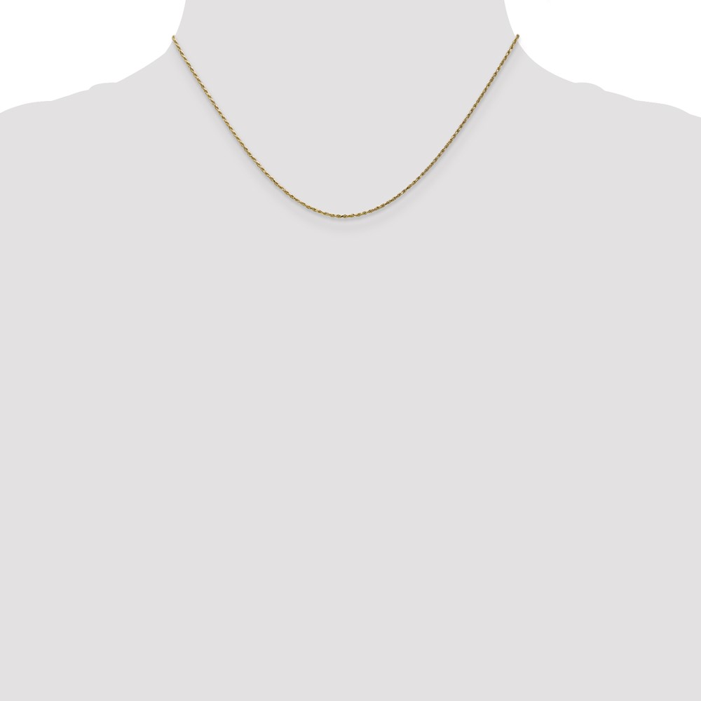 10k 1.15mm Diamond Cut Machine Made Rope Chain - Image 4
