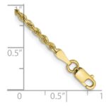 10k 2mm Diamond-cut Rope Chain Anklet - Image 3