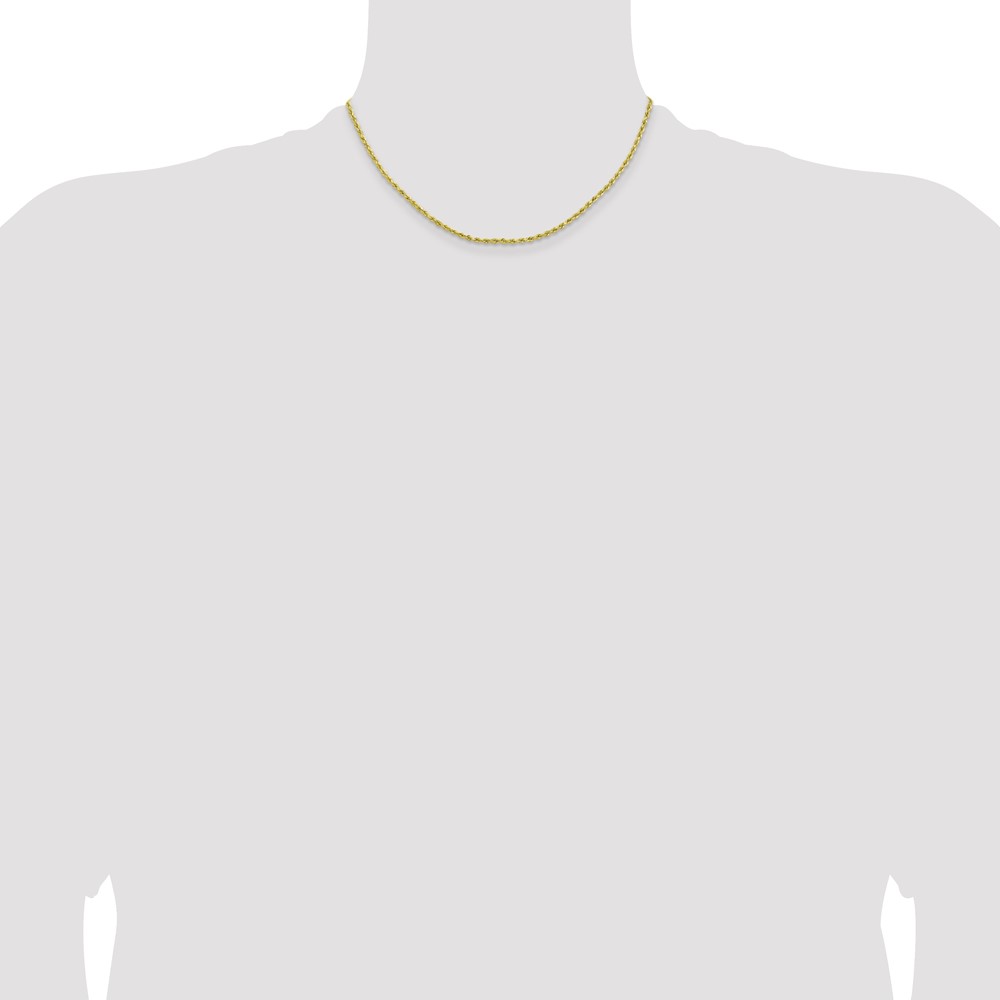 10k 2mm Lightweight D/C Rope with Lobster Clasp Chain - Image 4