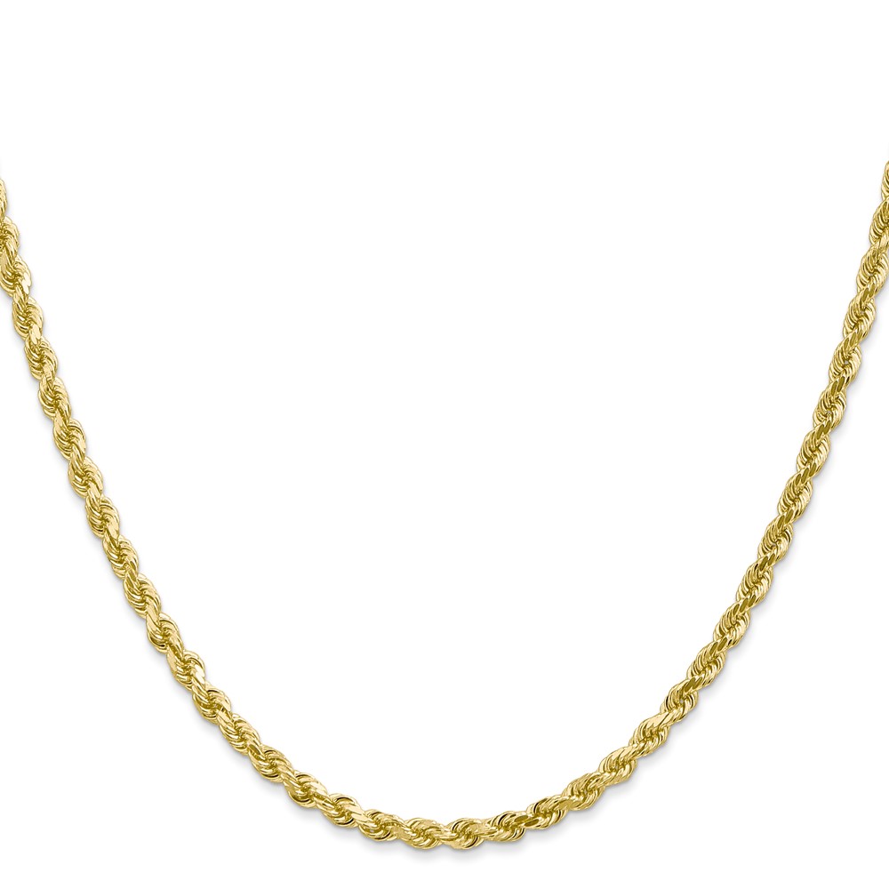 10k 3mm Diamond-cut Rope Chain - Image 2