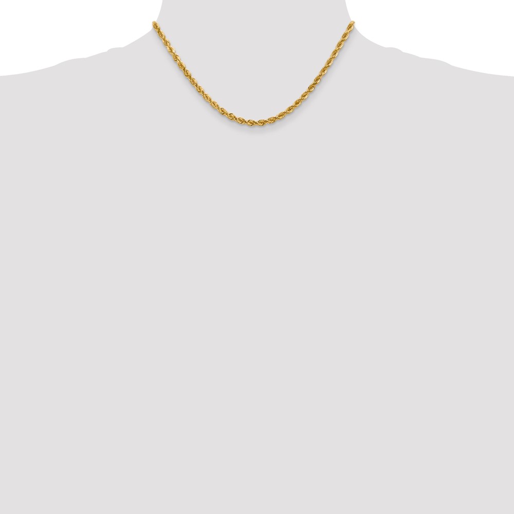 10k 4mm Diamond-cut Rope Chain - Image 4