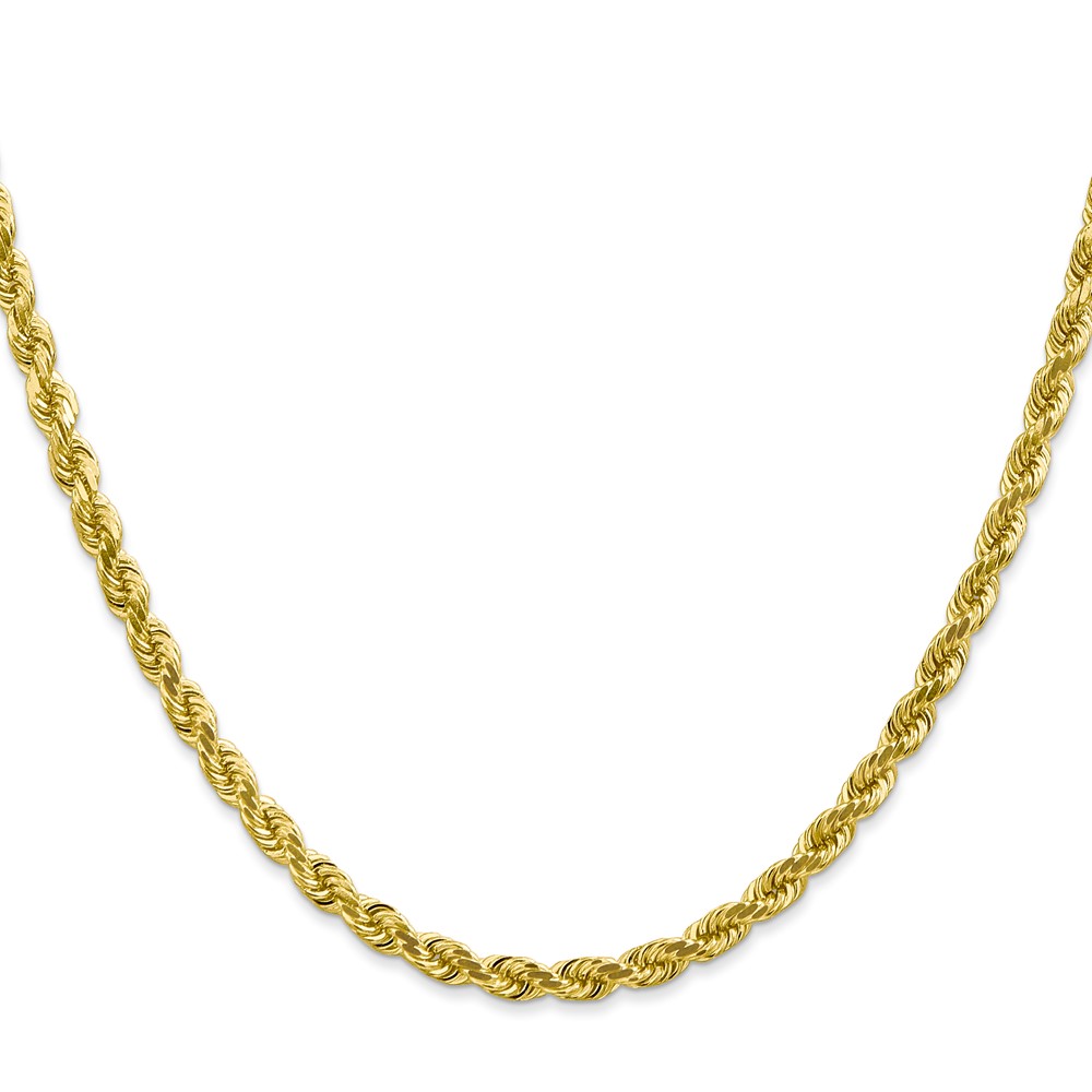 10k 4mm Diamond-cut Rope Chain - Image 2
