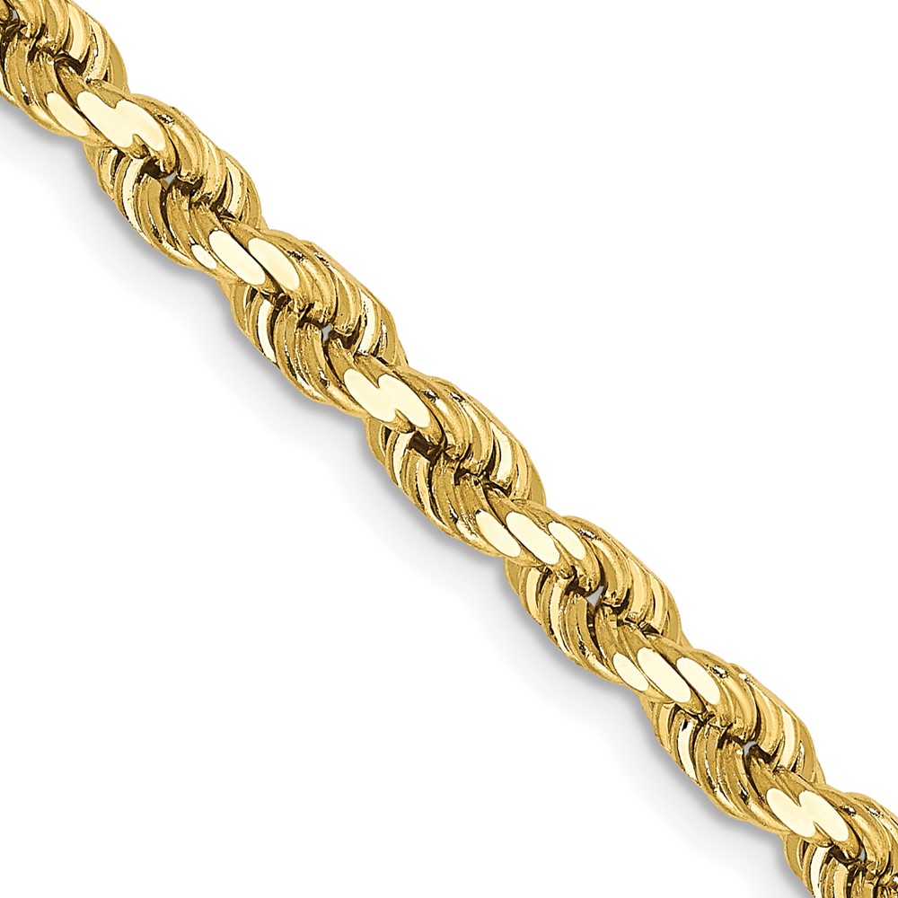 10k 4mm Diamond-cut Rope Chain - Image 1