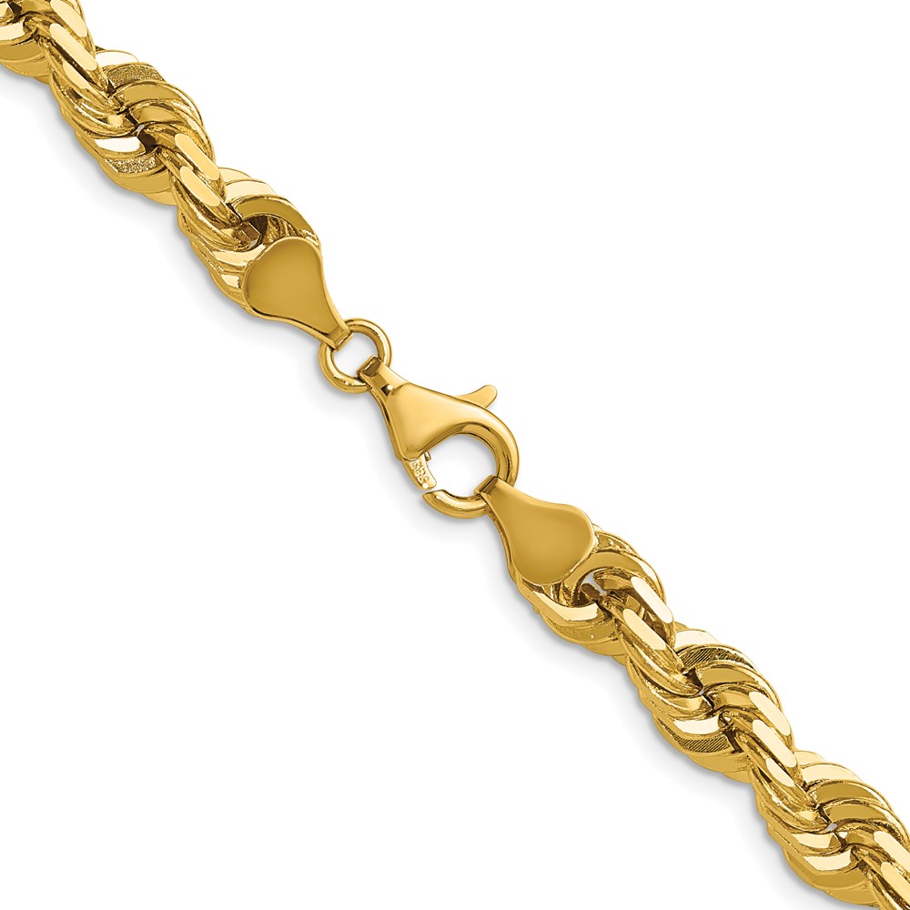 10k 7mm Diamond-cut Rope Chain - Image 3
