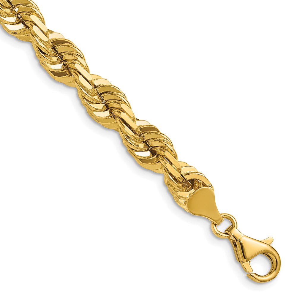10k 7mm Diamond-cut Rope Chain - Image 1