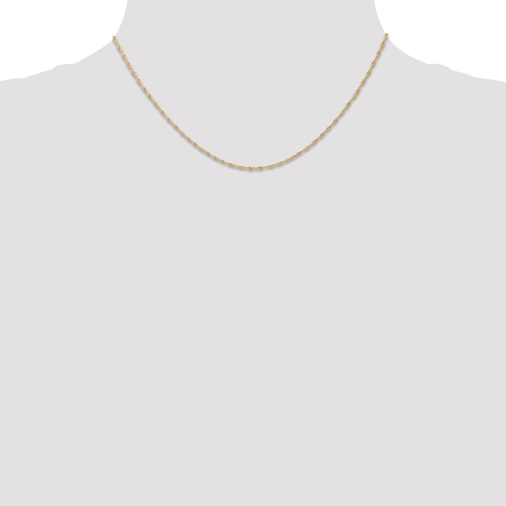 10k 1mm Carded Singapore Chain - Image 4