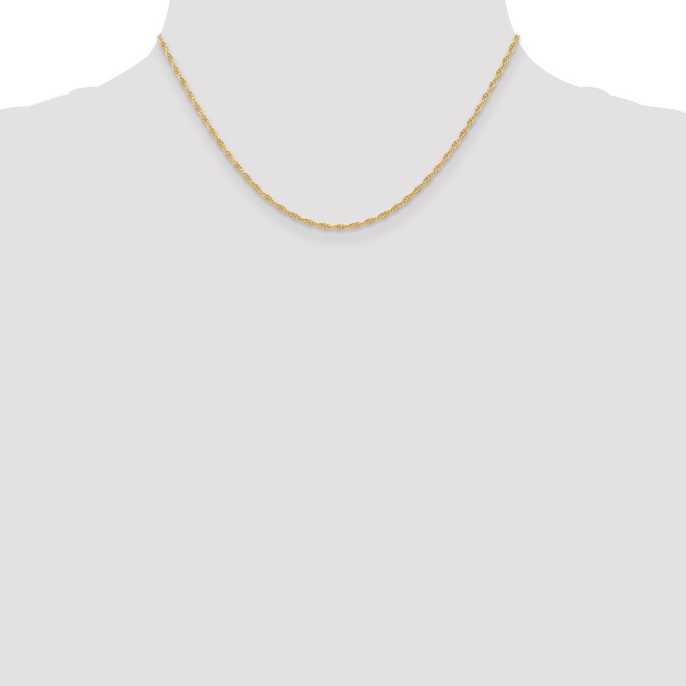 10k 1.55mm Carded Cable Rope Chain - Image 4