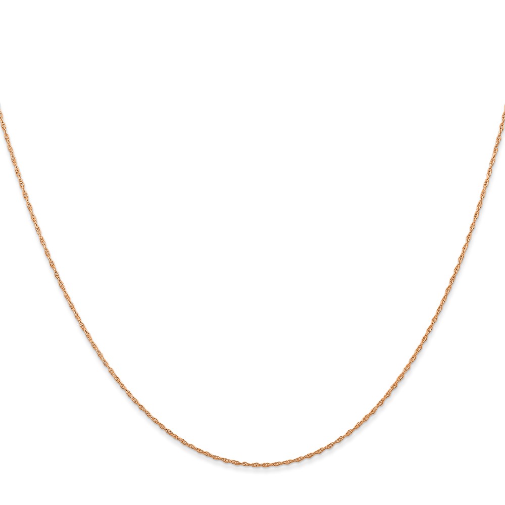 10K Rose Gold .5mm Carded Cable Rope Chain - Image 2