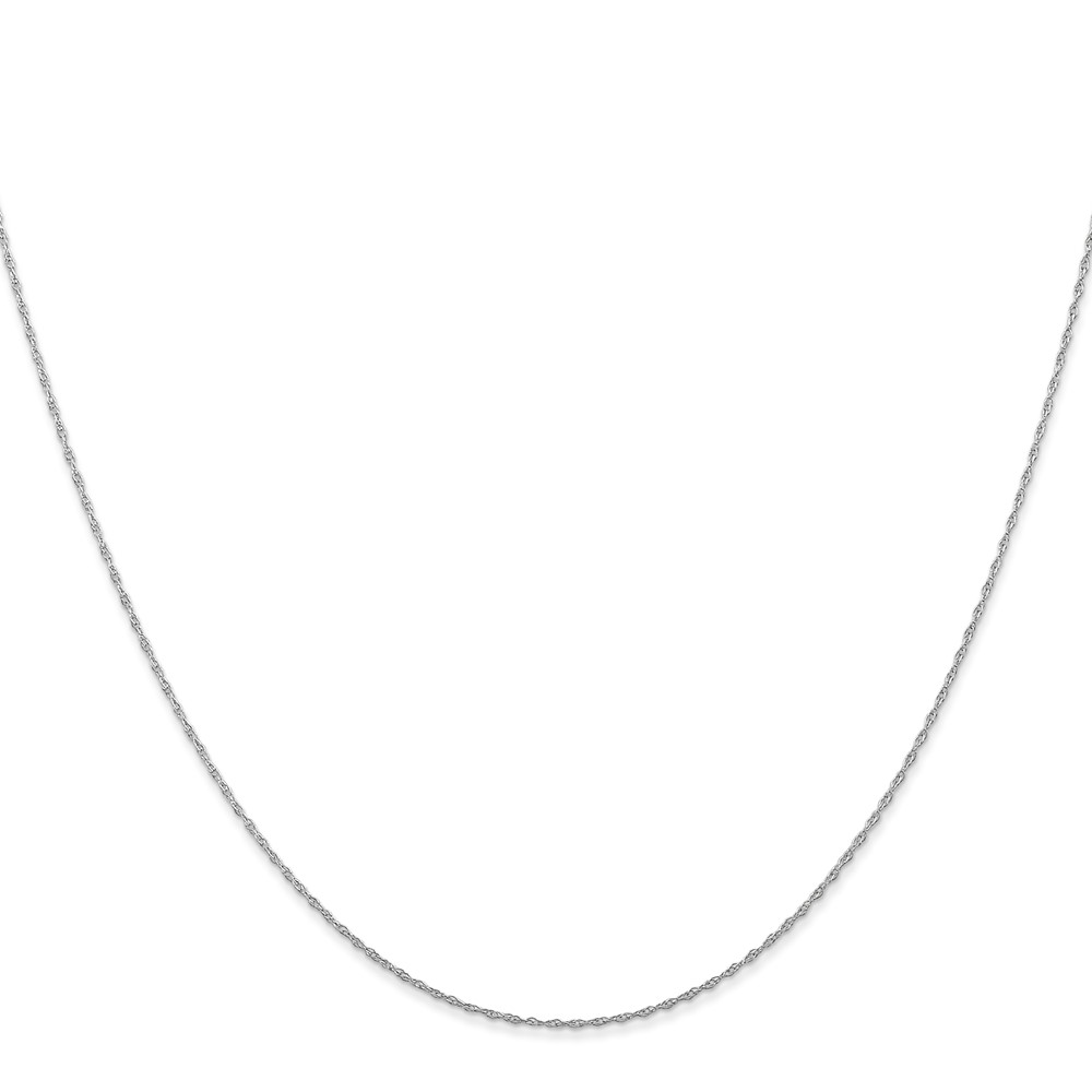 10k White Gold .5mm Carded Cable Rope Chain - Image 2