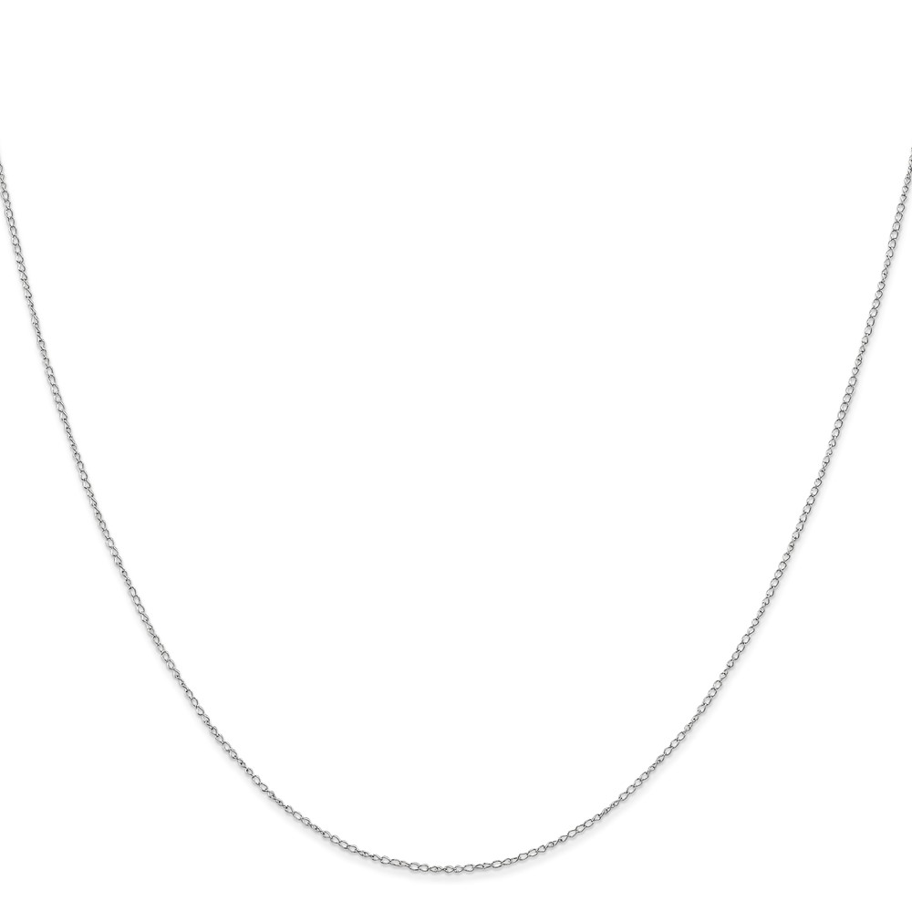 10k White Gold .42mm Carded Curb Chain - Image 2