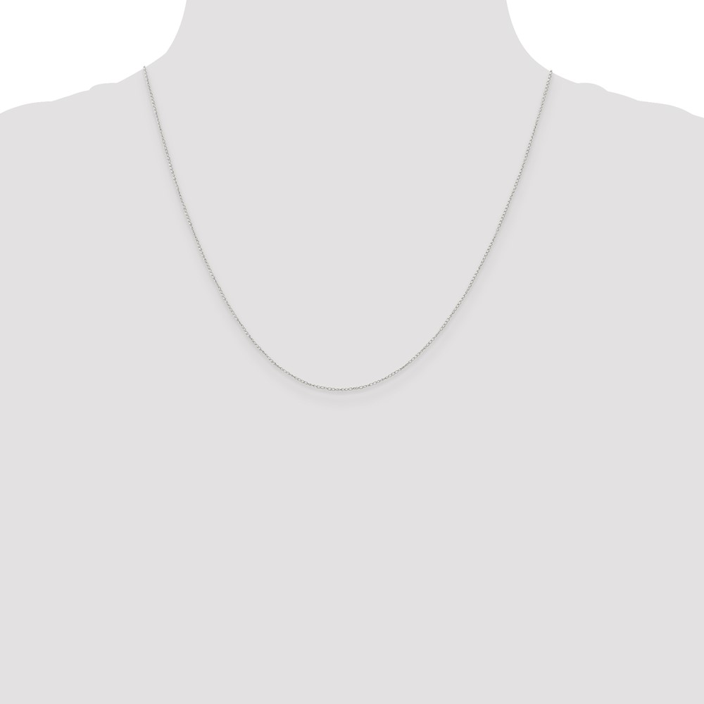 10k White Gold .42mm Carded Curb Chain - Image 4