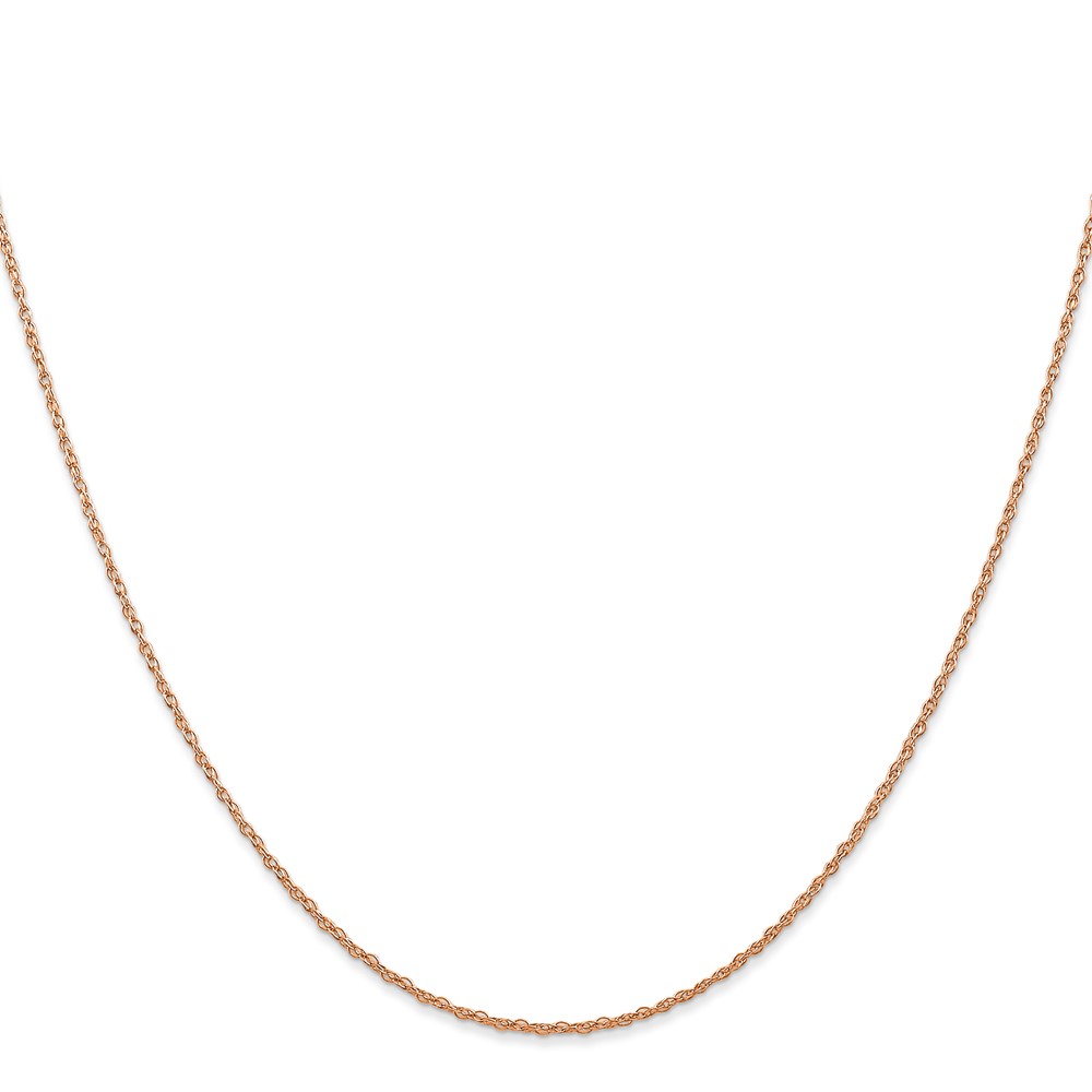 10k Rose Gold .7 mm Carded Cable Rope Chain - Image 2