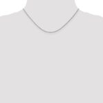 10k White Gold .95mm Carded Cable Rope Chain - Image 4