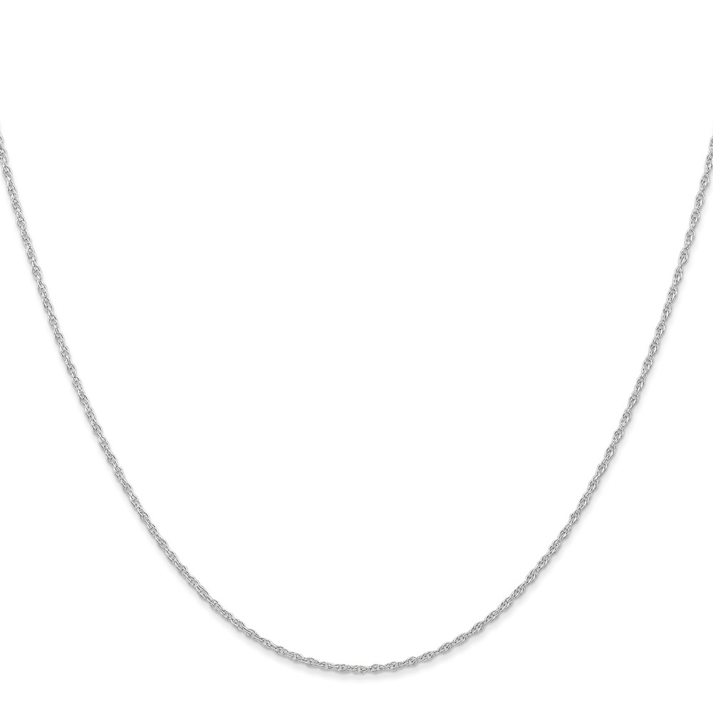 10k White Gold .95mm Carded Cable Rope Chain - Image 2