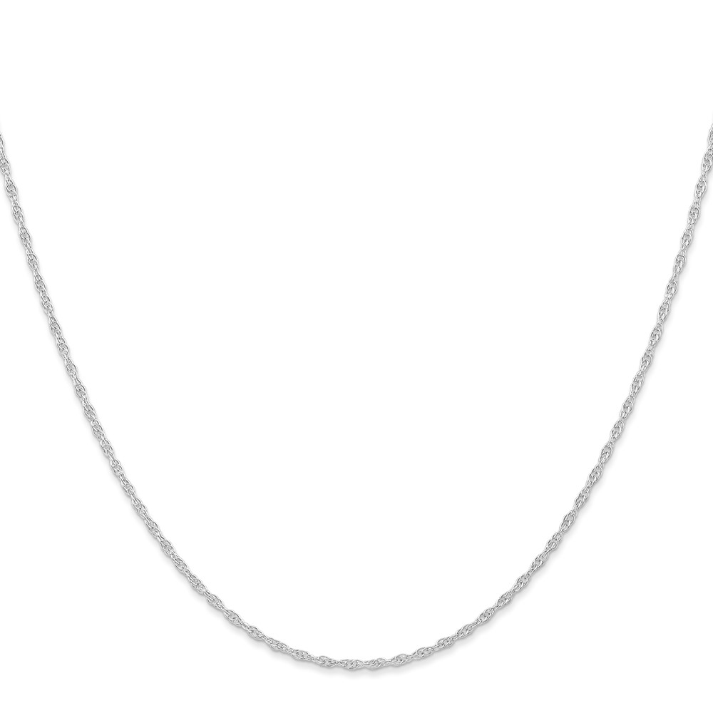 10K White Gold 1.15mm Carded Cable Rope Chain - Image 2