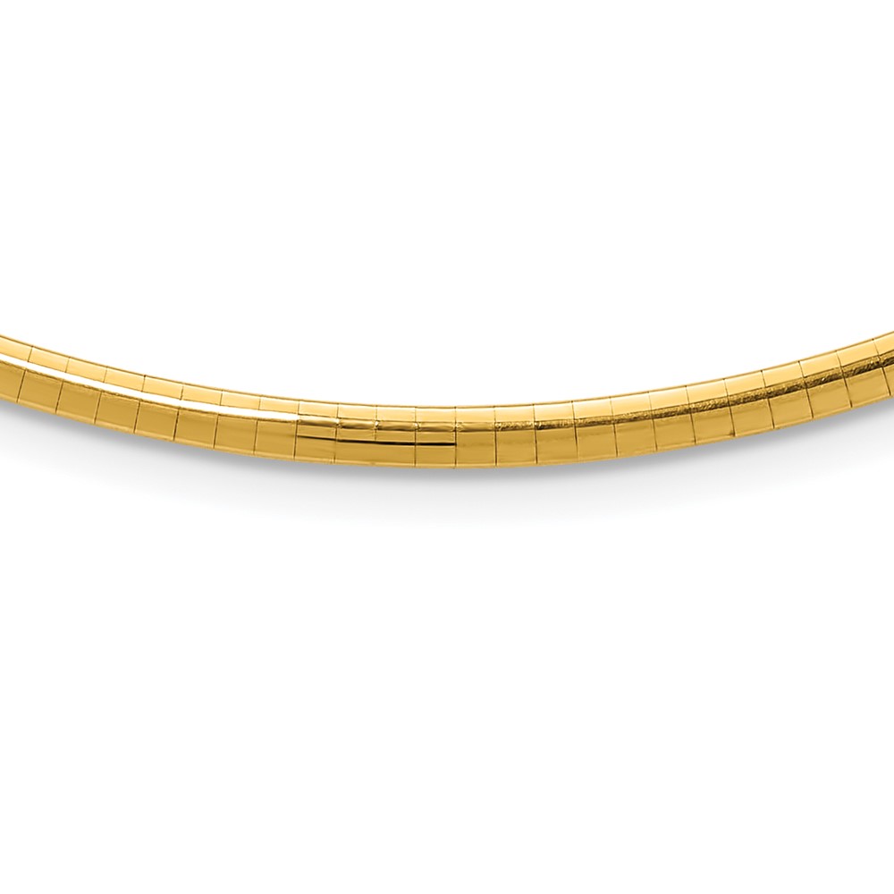 10k 3mm Domed Omega Necklace - Image 1