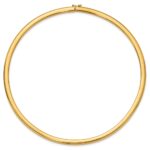 10k 6mm Domed Omega Necklace - Image 3