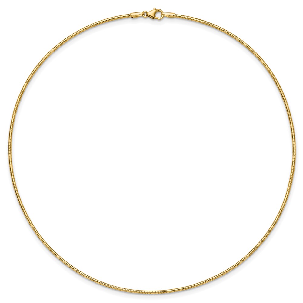 10k Yellow Gold 1.4mm Round Omega - Image 2