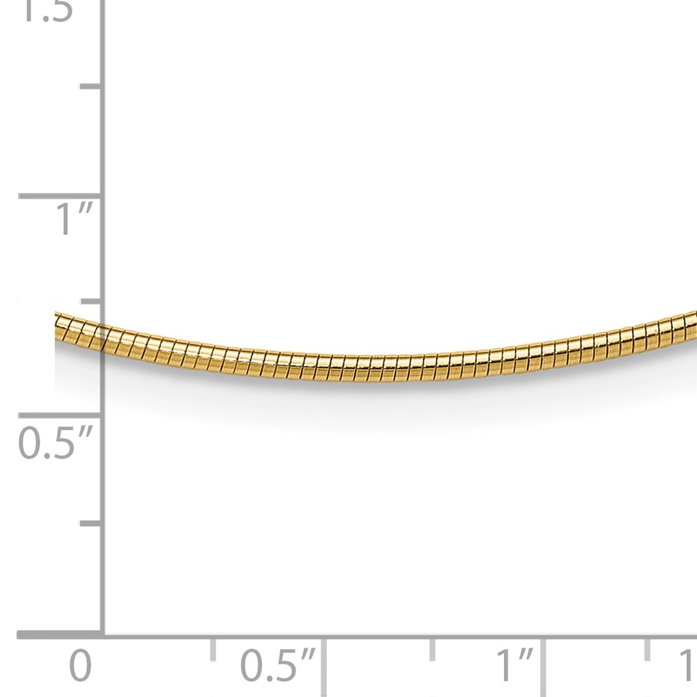 10k Yellow Gold 1.4mm Round Omega - Image 3