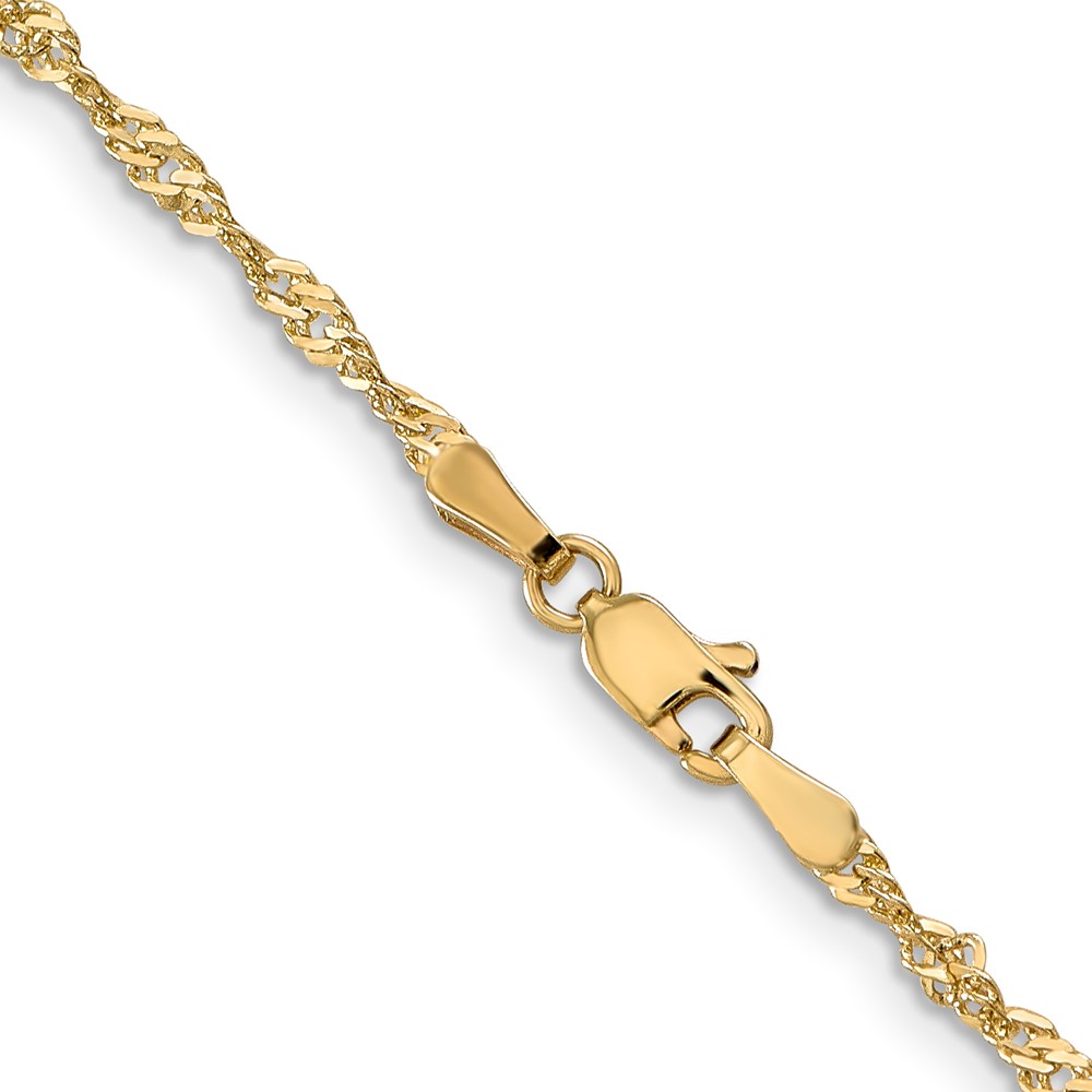 10k 2mm Singapore Chain - Image 3