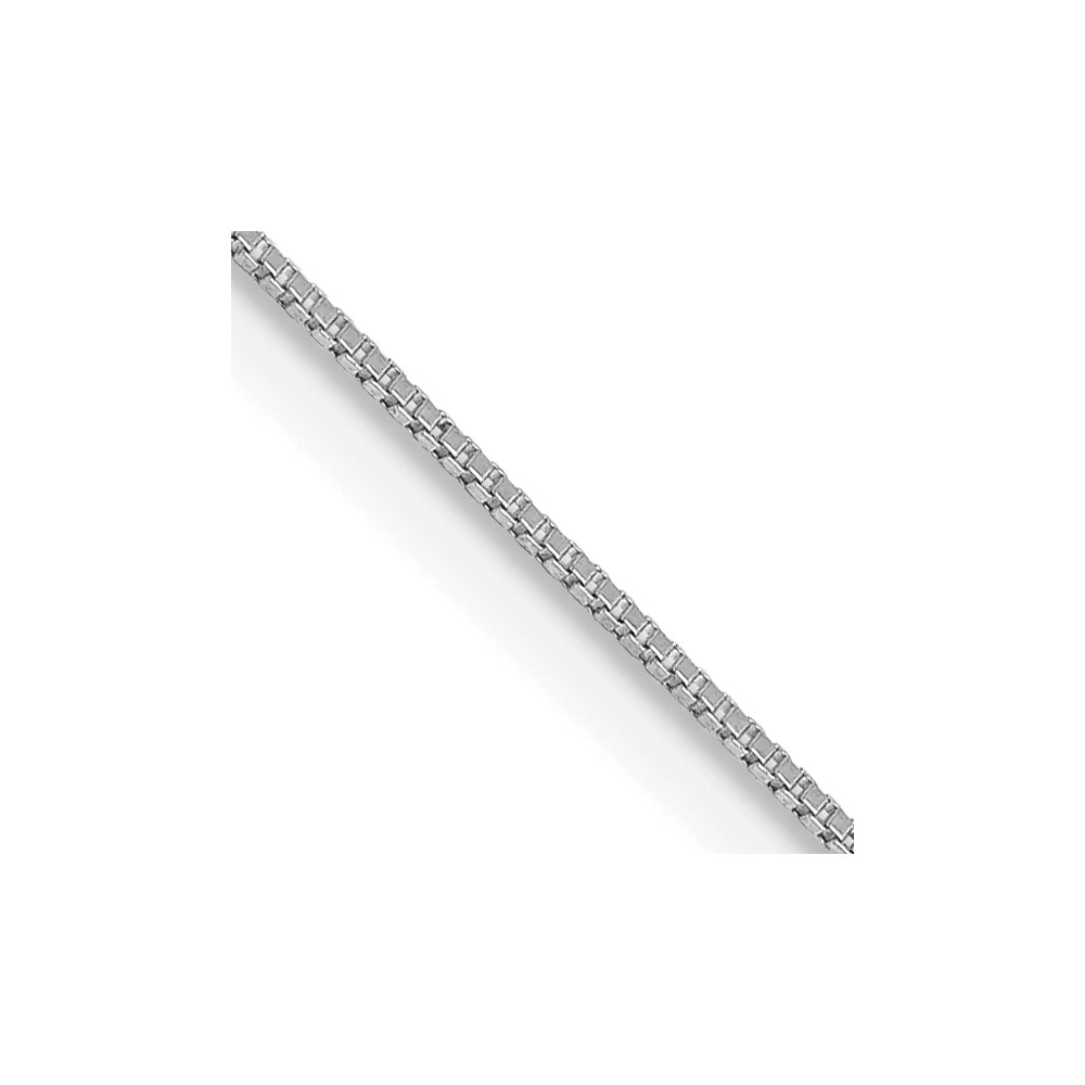 10k White Gold .5mm Box Chain - Image 1