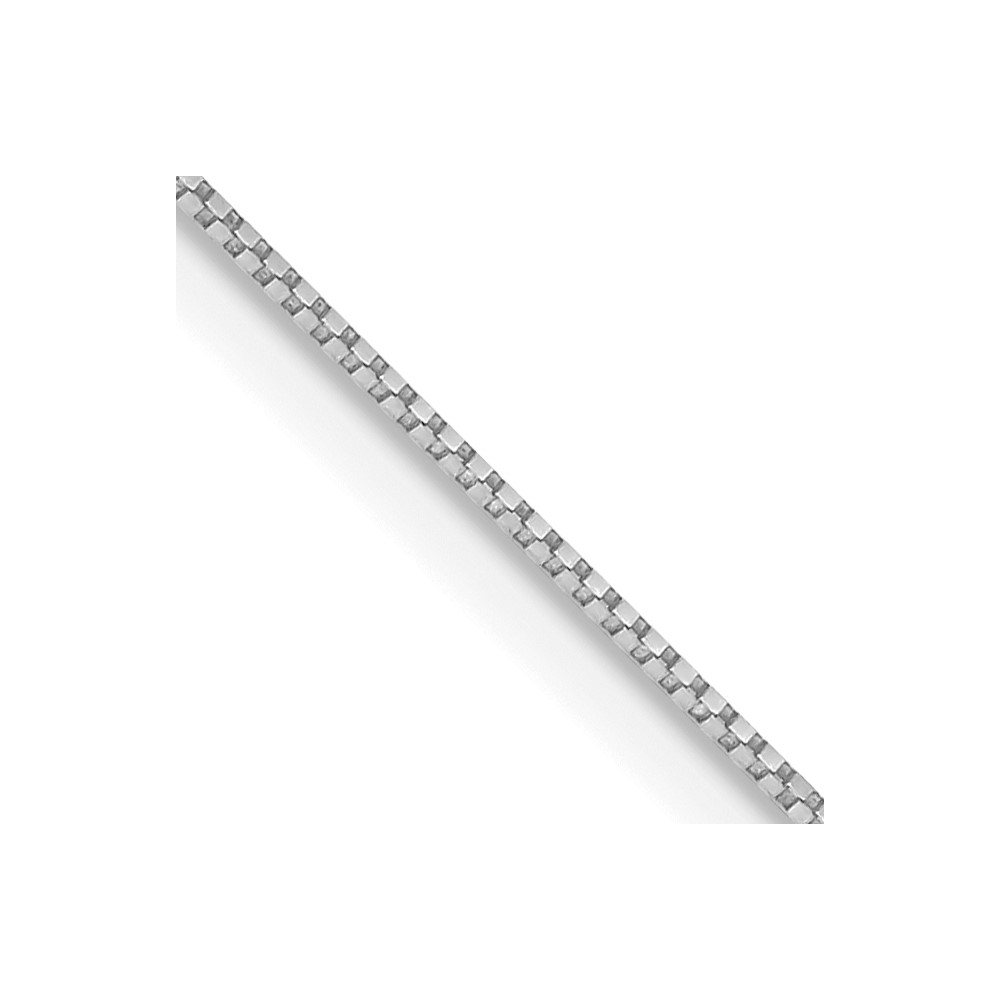 10K White Gold .7mm Box Chain - Image 1