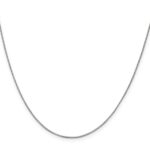 10k White Gold .7mm Box with Lobster Clasp Chain - Image 2