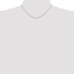 10k White Gold 1mm Box Chain - Image 4