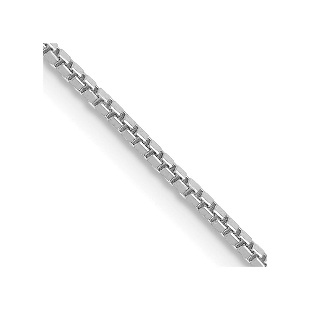 10k White Gold 1mm Box Chain - Image 1