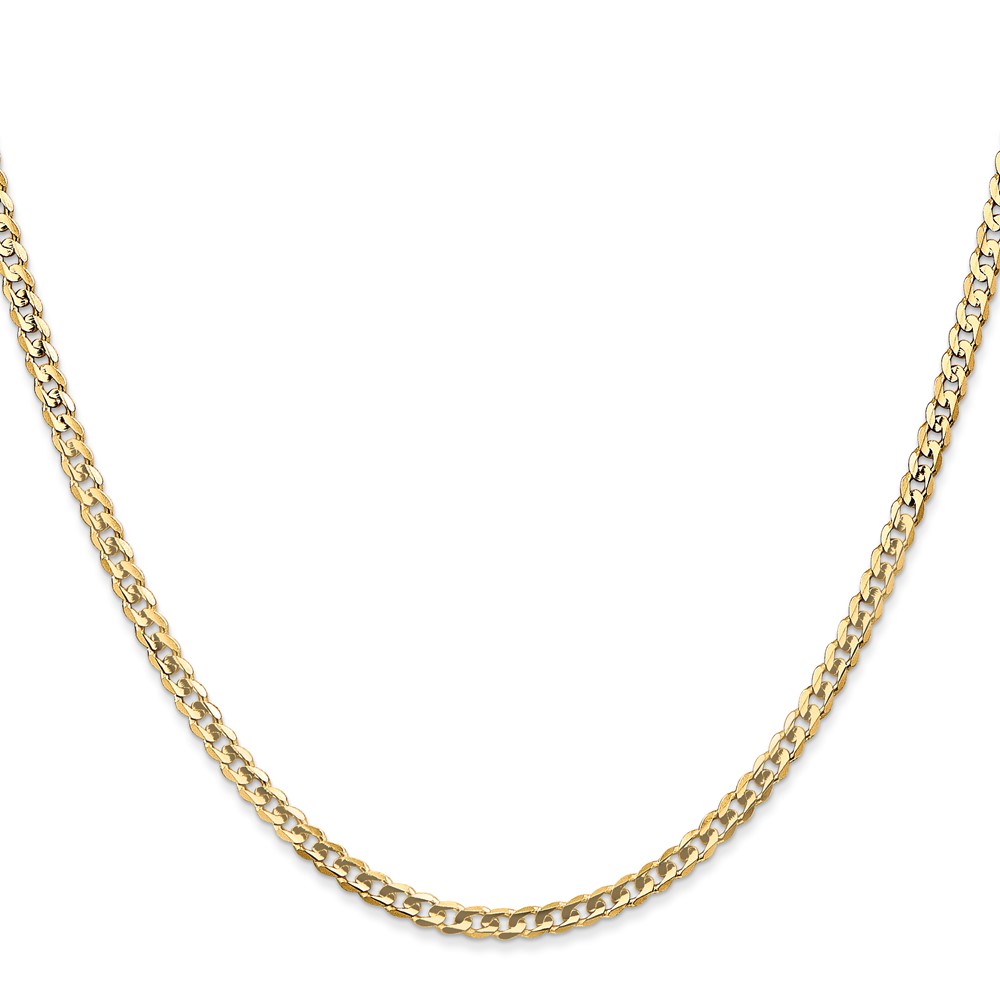 10K 3mm Open Concave Curb Chain 10K - Image 2