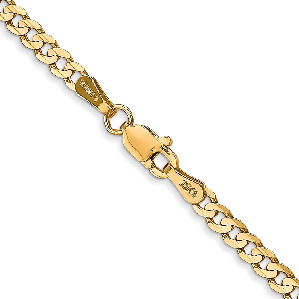 10K 3mm Open Concave Curb Chain 10K - Image 3