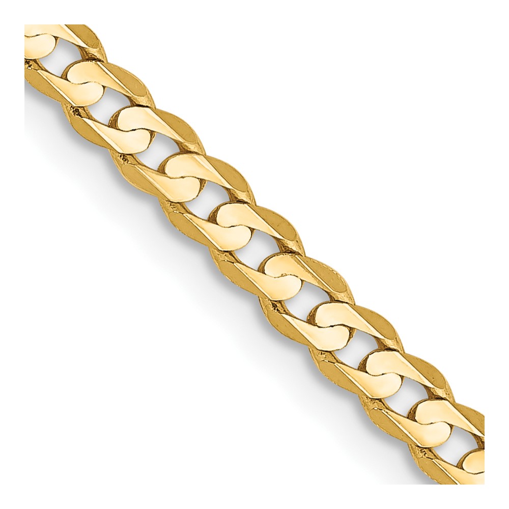 10K 3mm Open Concave Curb Chain 10K - Image 1