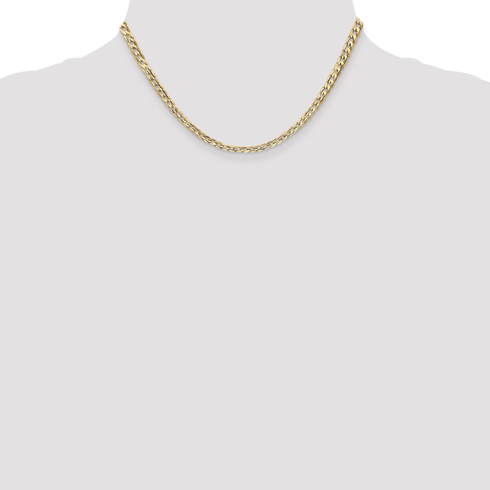 10K 3.8mm Open Concave Curb Chain 10K - Image 4