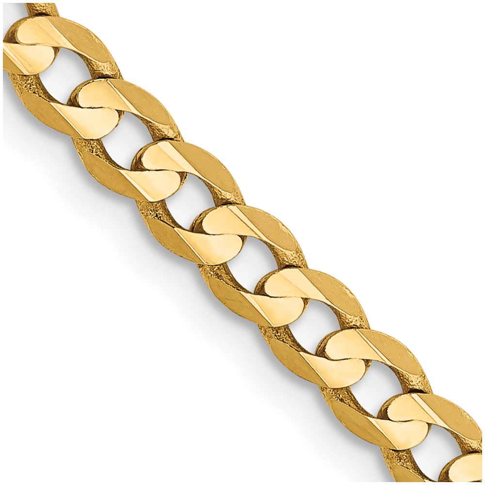 10K 3.8mm Open Concave Curb Chain 10K - Image 1