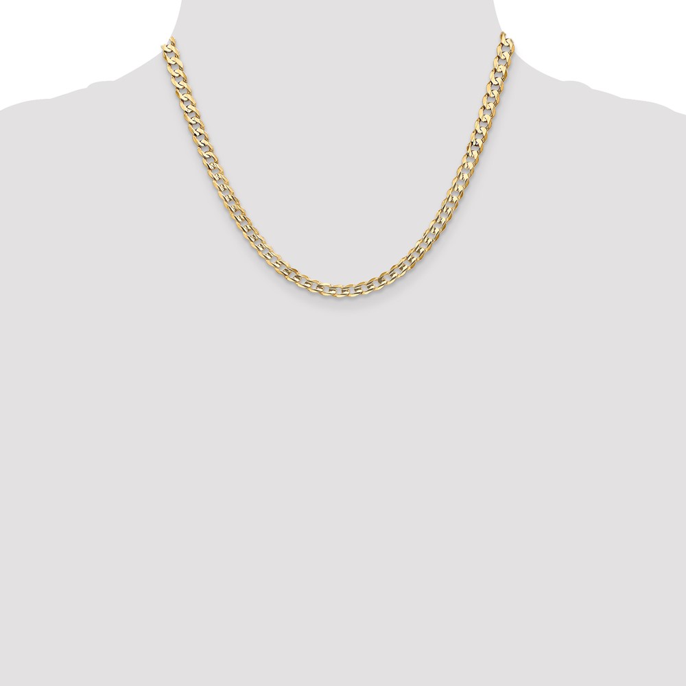 10K 5.25mm Open Concave Curb Chain 10K - Image 4