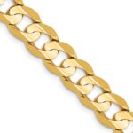 10K 7.5mm Open Concave Curb Chain 10K