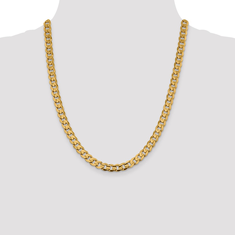 10K 7.5mm Open Concave Curb Chain 10K - Image 4