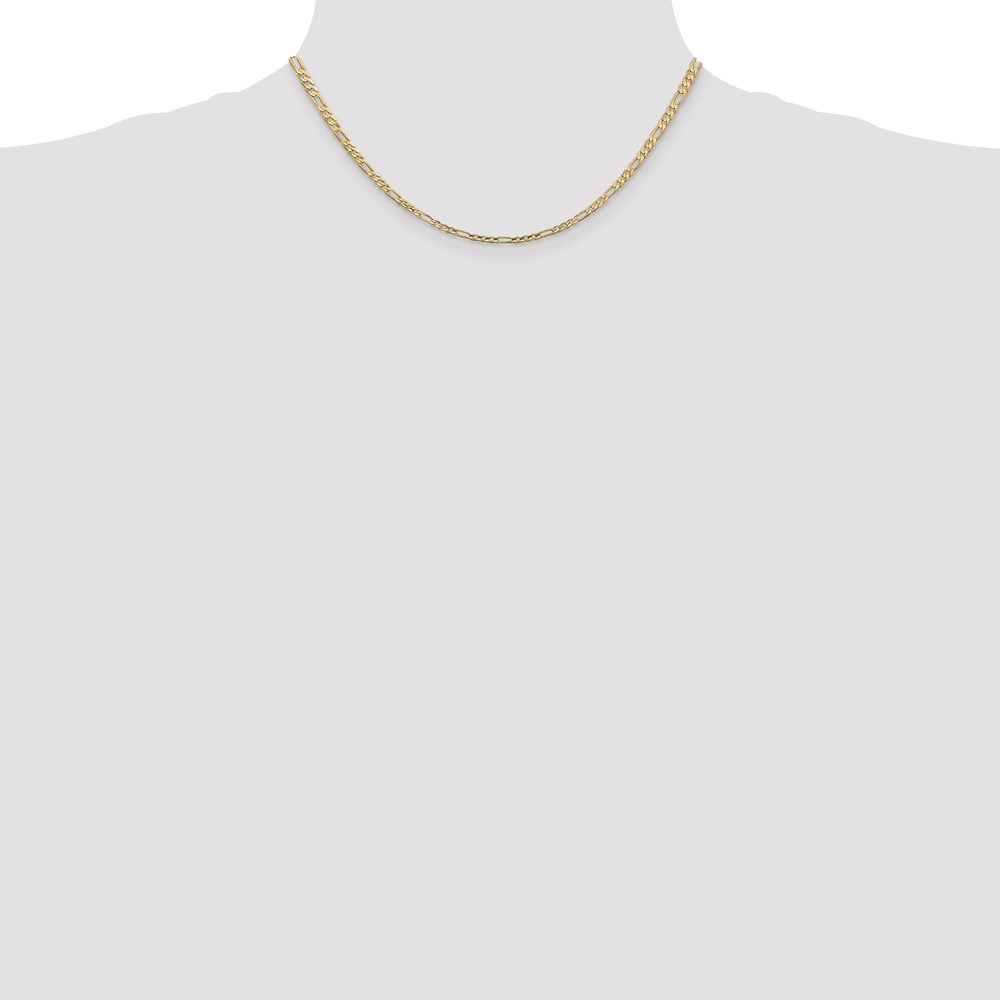 10k 3mm Concave Figaro Chain - Image 4