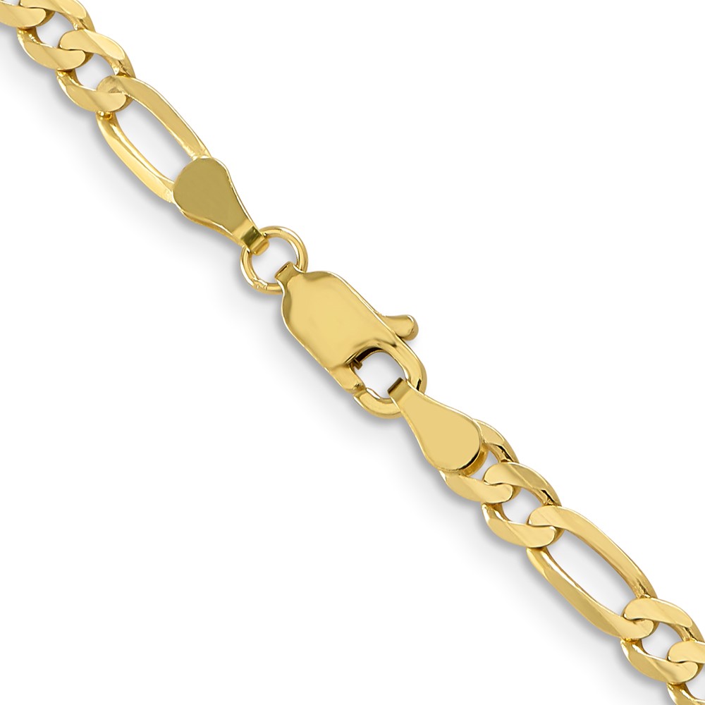 10k 4mm Concave Open Figaro Chain - Image 3