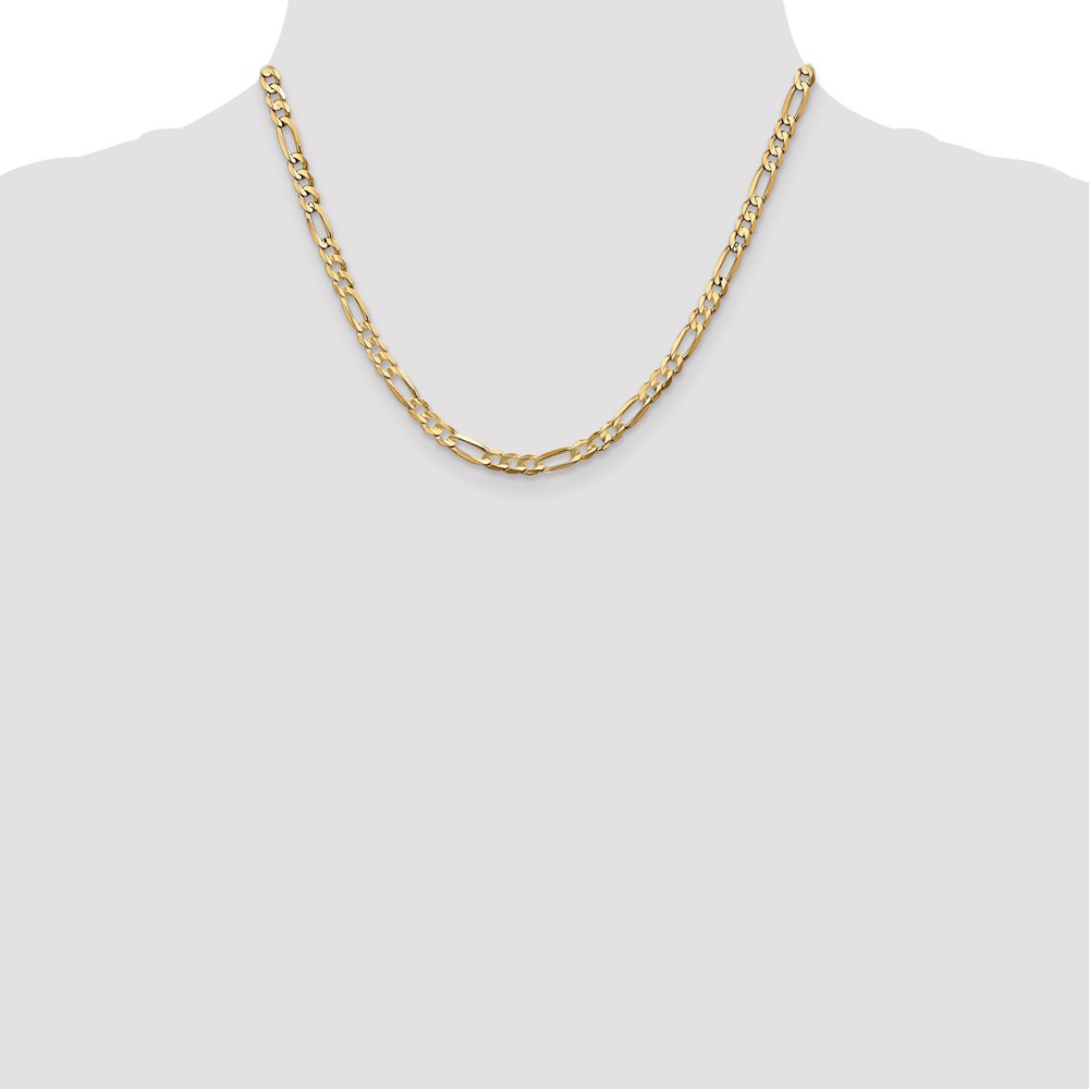 10k 4.5mm Concave Open Figaro Chain - Image 4