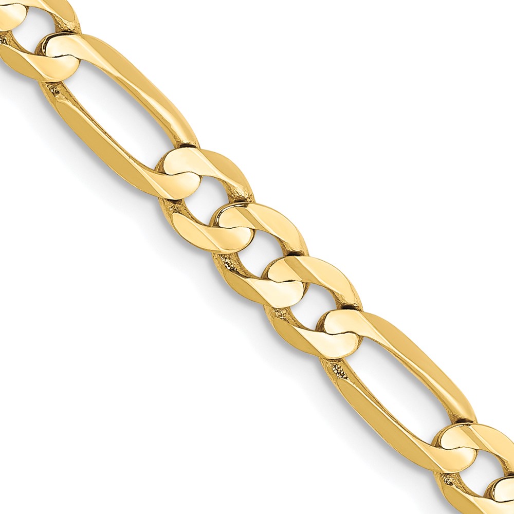 10k 4.5mm Concave Open Figaro Chain - Image 1